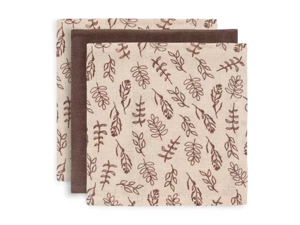 Jollein Hydrofiel Monddoekje Meadow - Chestnut - 3 Stuks