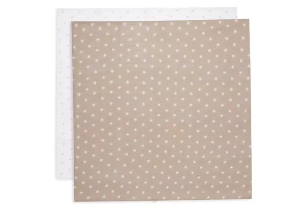 Jollein Hydrofiele Multidoek Small 70x70cm PointelleSun - Biscuit - GOTS - 2 Stuks