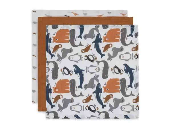 Jollein Hydrofiel Monddoekje Polar - 3 Stuks