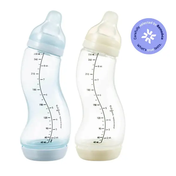Difrax Doublepack S-babyfles Natural 250 ml Ice/Ivory