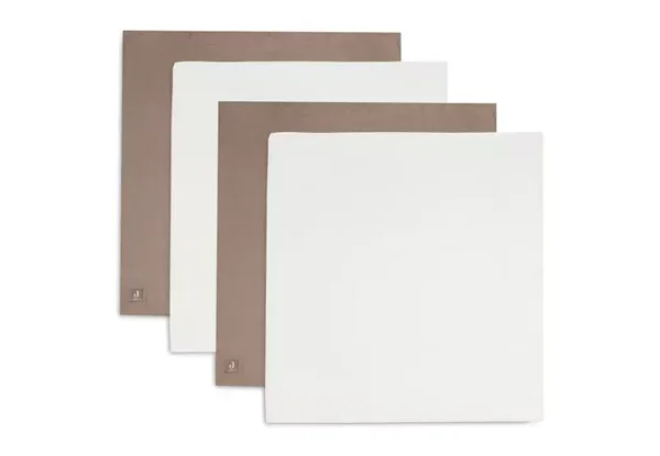 Jollein Hydrofiele Doek Small Bamboe Katoen 70x70cm - Biscuit/Ivory - 4 Stuks