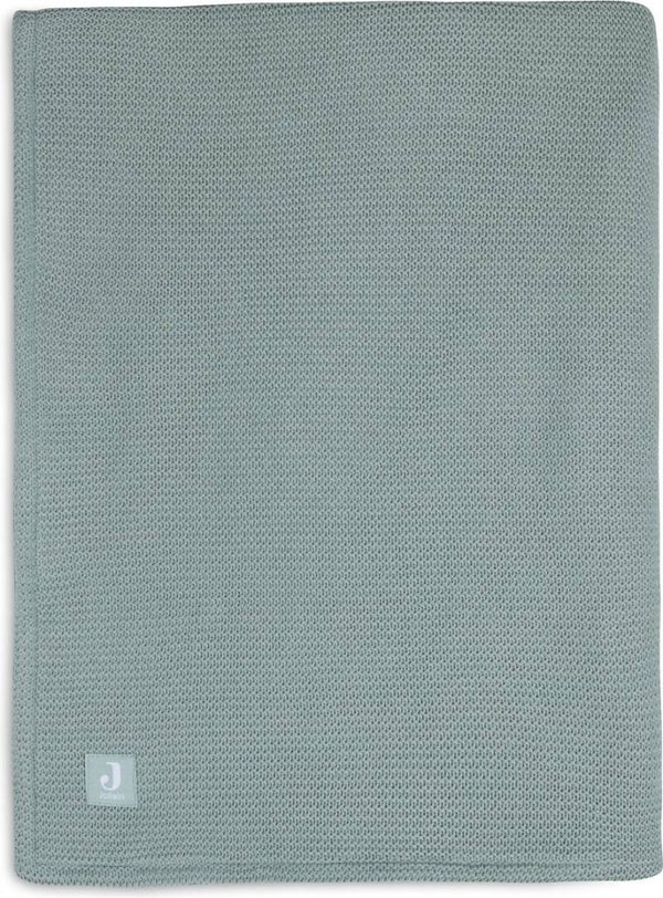 Jollein wiegdeken 75x100 basic knit forest green/fleece