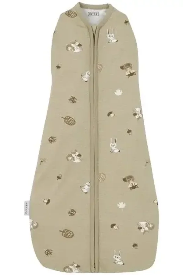 96. Meyco Cocoon Inbakerslaapzak Forest Animals - sand - 70cm - 0.3 TOG