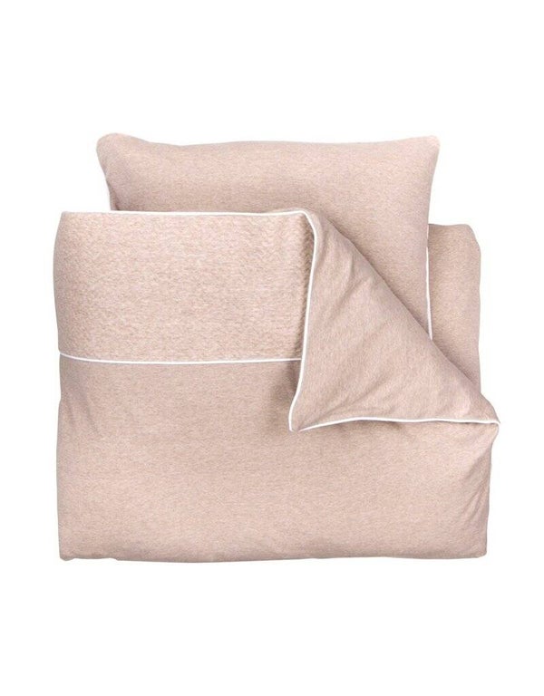 Poetree DEKBEDOVERTREK & KUSSENSLOOP 100X140CM CHEVRON LIGHT CAMEL