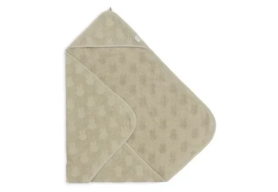 125. Jollein Badcape Badstof 75x75cm Miffy Jacquard Olive Green