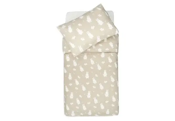 46. Jollein Dekbedovertrek met sloop 100x140cm Miffy&Snuffy Olive Green