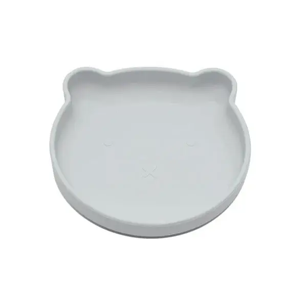 130. Bo-Jungle B-Suction Plate Bear Grey - Silicone