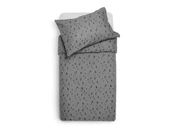 Jollein Dekbedovertrek met sloop Spot 100x135/140cm - Storm Grey