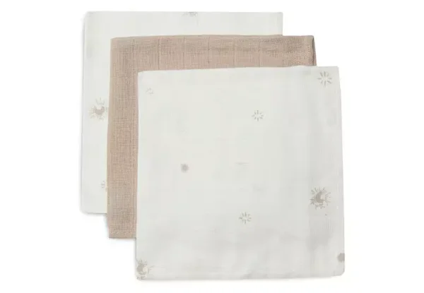 Jollein Monddoekje Hydrofiel Stargaze - Biscuit - 3 Stuks