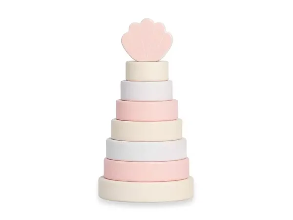 Jollein Houten Stapeltoren - Shell - Pink