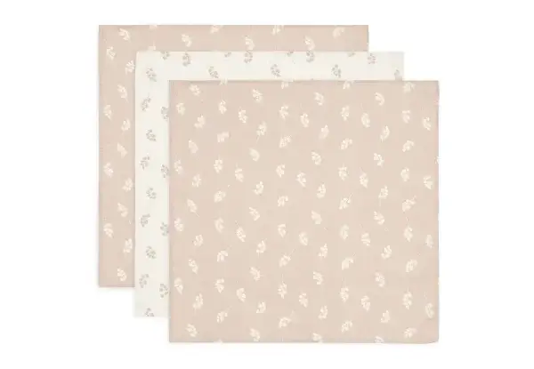 127. Jollein Hydrofiele Doek Small 70x70cm Twig Wild Rose (3pack)