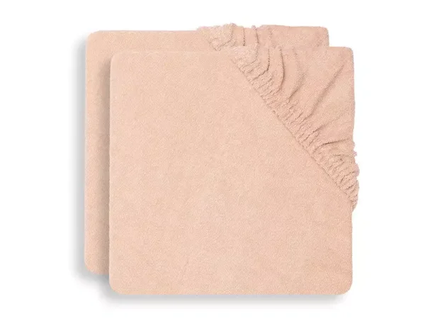Jollein Aankleedkussenhoes Badstof 75x85cm - Pale pink- 2 Stuks