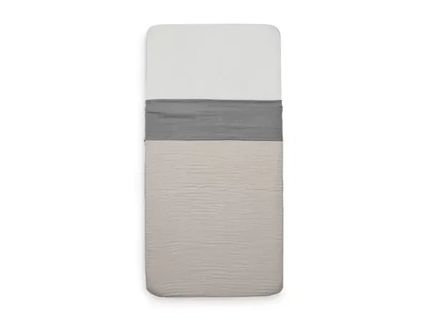 Jollein Laken Ledikant 120x150cm Wrinkled - Storm Grey
