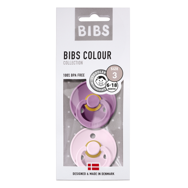 BIBS - FOPSPEEN NATUURRUBBER - Baby pink/lavender T3