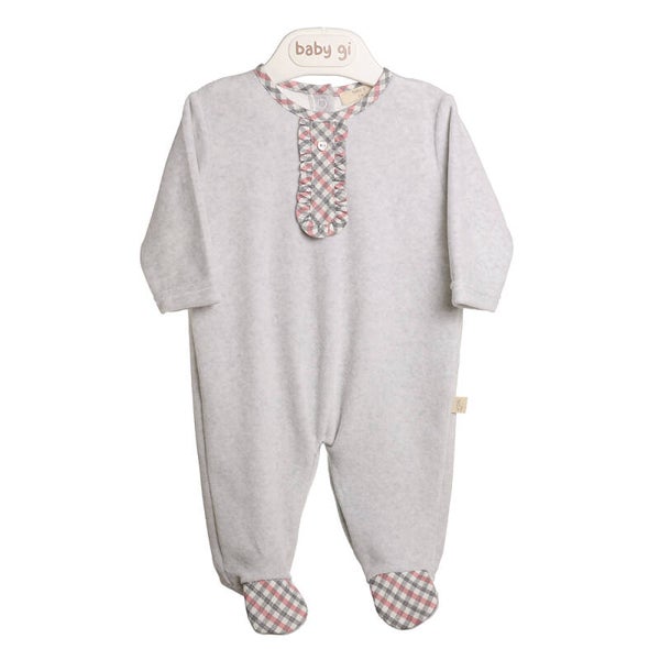 Grey velour ruit motief 1 maand