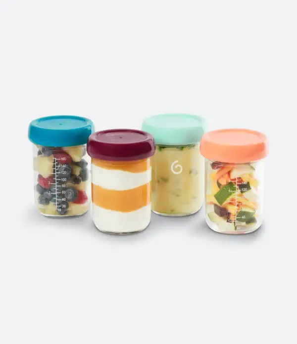 Babymoov Set van 4 glazen babyschaaltjes
