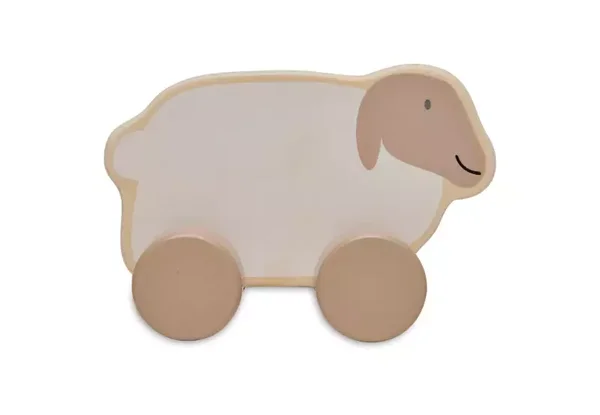 Jollein Houten Speelgoedauto 11x9x6cm - Farm - Lamb
