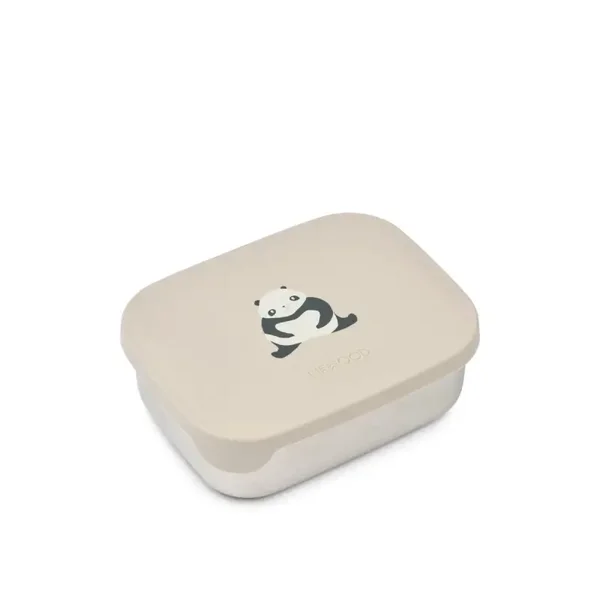 Liewood Arthur Lunchbox Panda / Sandy / dark grey