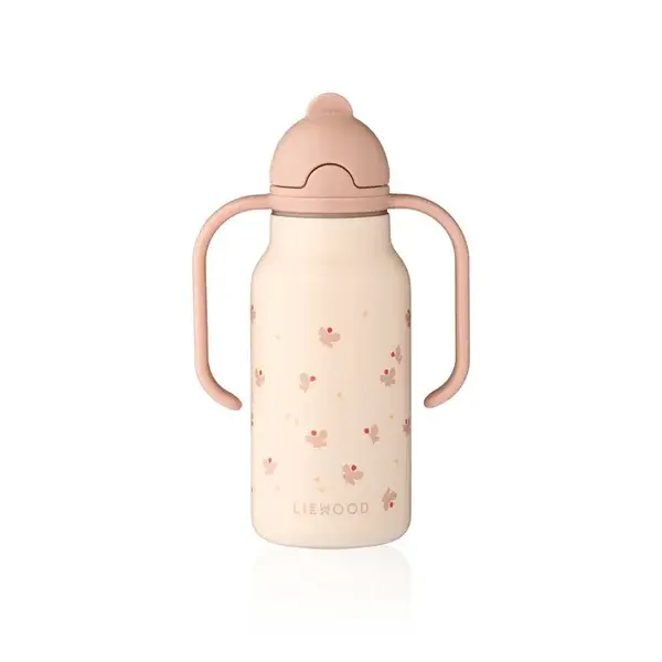 136. Liewood Kimmie Steel Water Bottle 250 Ml Mini Butterfly / Apple blossom