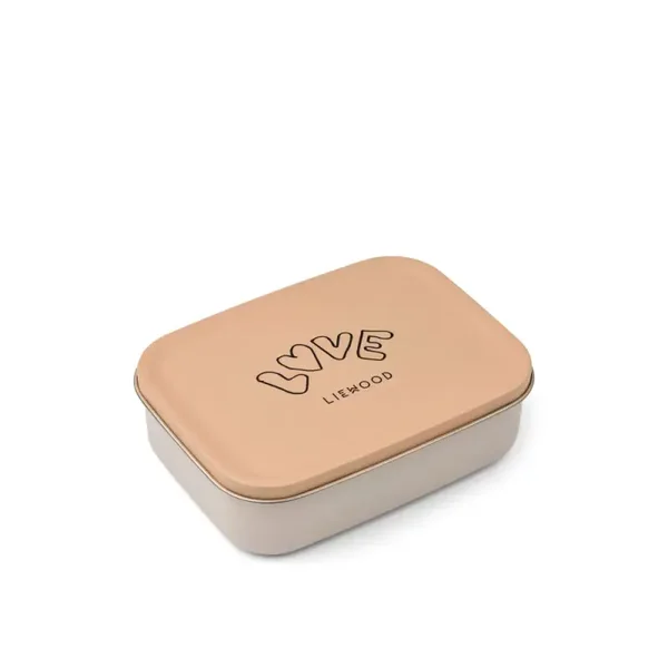 Liewood Nina Stainless Steel Lunchbox Love / Pale tuscany