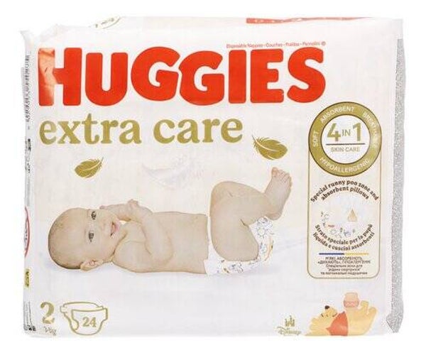 HUGGIES extra care maat 2 3-6kg 24st