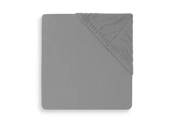 5. Hoeslaken Boxmatras Jersey 75x95cm - Storm Grey