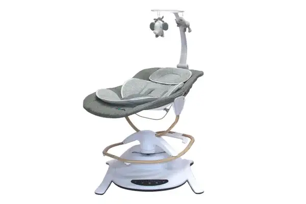 54. Bo Jungle Pure White Swinging Rocker 2-En-1