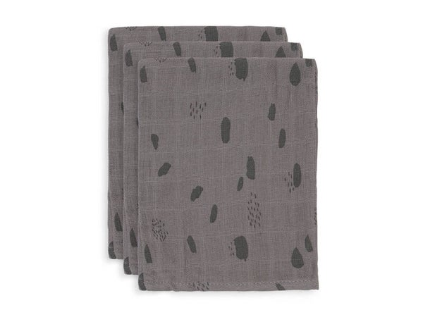 Jollein Hydrofiel Washandje Spot - Storm Grey - 3 Stuks