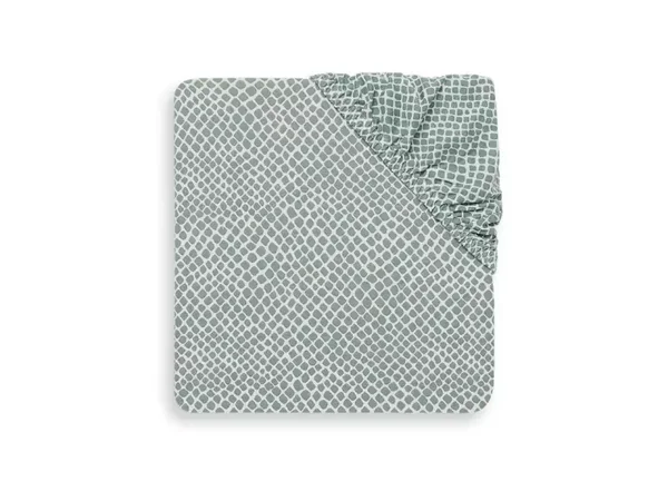 Jollein Hoeslaken Ledikant Jersey 60x120cm Snake - Ash Green
