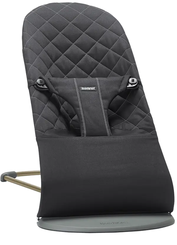 138. BABYBJÖRN BOUNCER BLISS Cotton, Classic Quilt  Dark grey frame