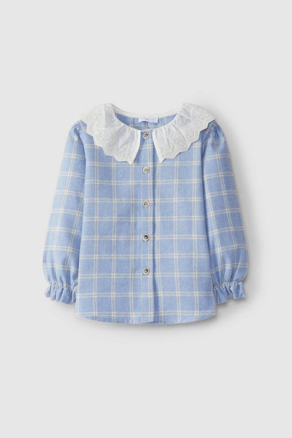 Laranjiha blouse blauw geruit