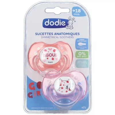 Dodie® Siliconen Fopspeen Girly vanaf 18 Maanden
