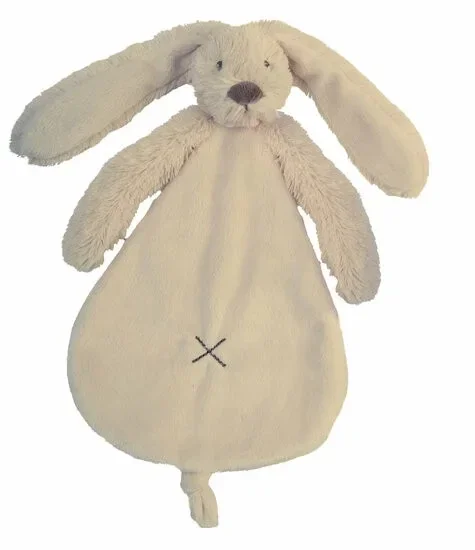 131. Beige Rabbit Richie - knuffeldoekjes incl. borduurwerk