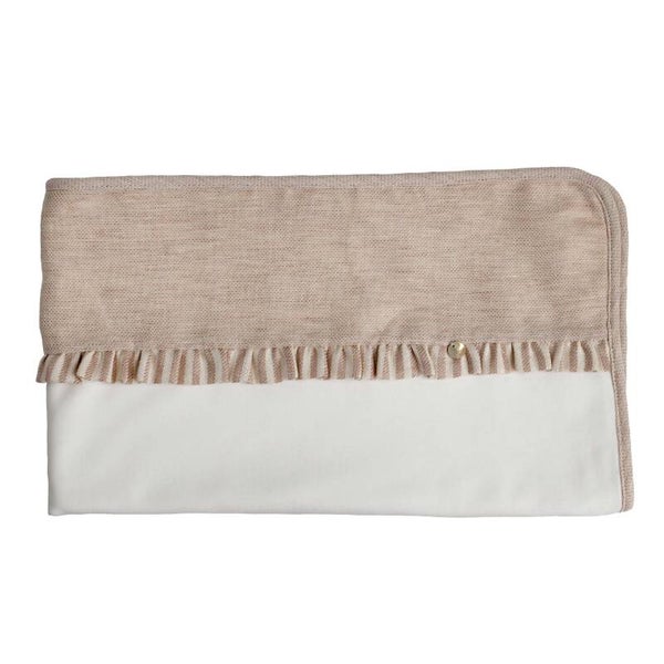 BABY Gi white cotton blanket ice cream incl naamborduur indien gewenst