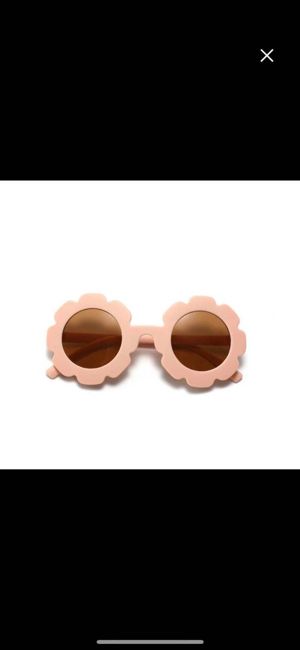 Zonnebril bloem peach