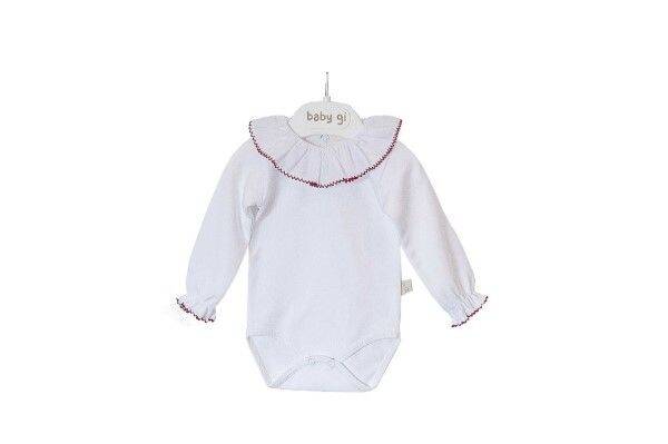 Baby Gi body lange mouw bordeaux detail