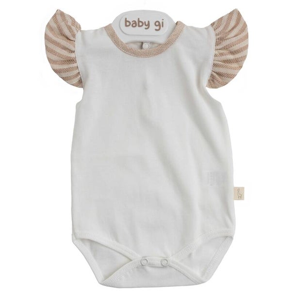 BABY Gi body frilly sleeves  ice cream pink 6 MAAND