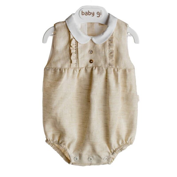 BABY Gi bodysuit linnen cream 6 MAAND