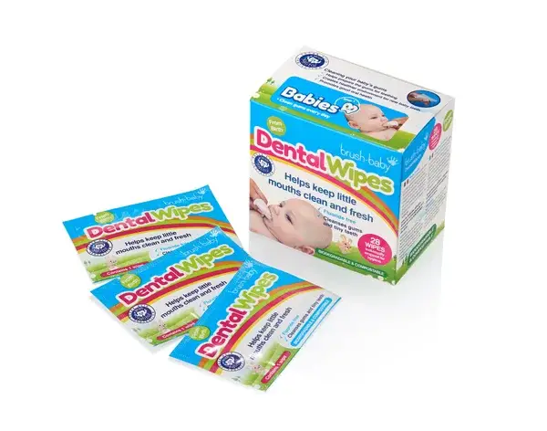 138. Brush-Baby | Zachte mond- en tandvlees doekjes voor je baby | Biologisch afbreekbaar | 28 stuks