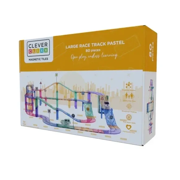118. Clever Clixx Race Track Pastel | 80 Stuks