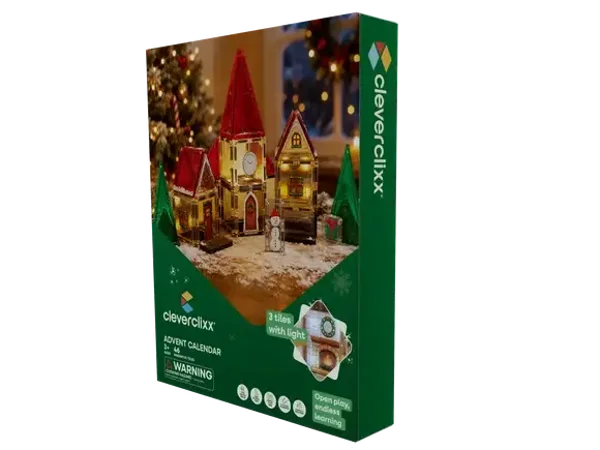 clever clixx Christmas Village Advent Calendar | 46 pieces