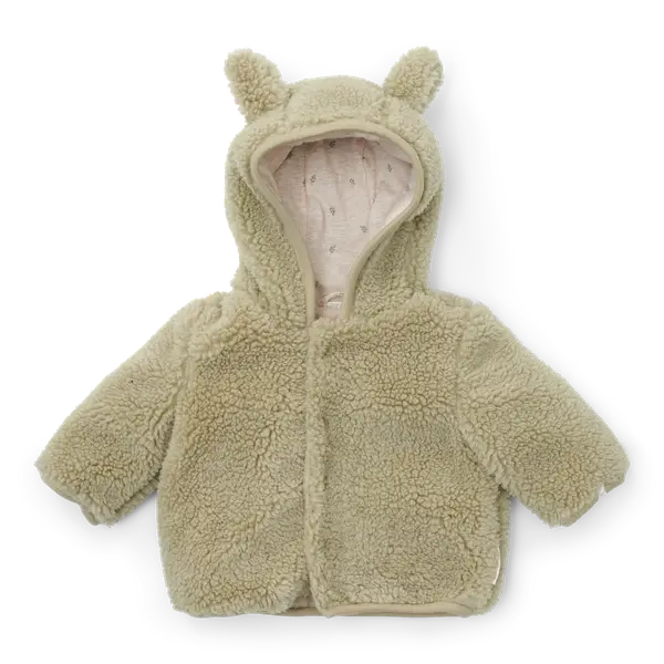 125. Little dutch Teddy jasje Soft Green maat 74