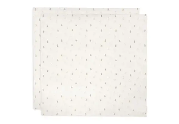 133. Jollein Hydrofiele Doek Large 115x115cm Happy Miffy Nougat (2pack)