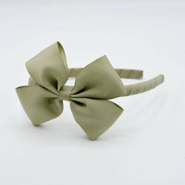 Diadeem met grote strik soft pine