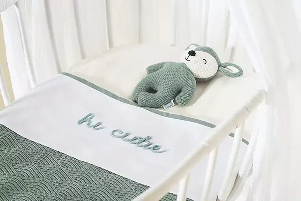 Jollein Laken Ledikant 120x150cm Hi cutie - Ash Green