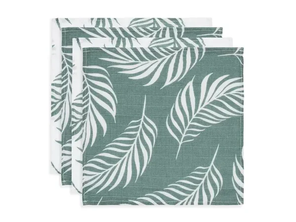 139. Jollein Hydrofiel Multidoek Nature 70x70cm - Ash Green - 4 Stuks