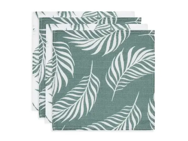 139. Jollein Hydrofiel Multidoek Nature 70x70cm - Ash Green - 4 Stuks