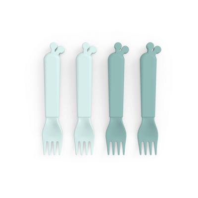 Done by Deer - Kiddish fork 4-pack Raffi Blue