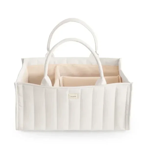 129. mushie diaper caddy ivory