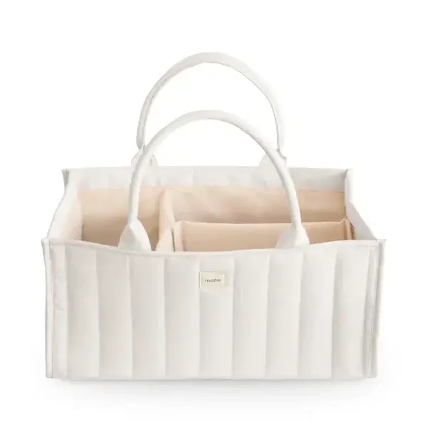129. mushie diaper caddy ivory